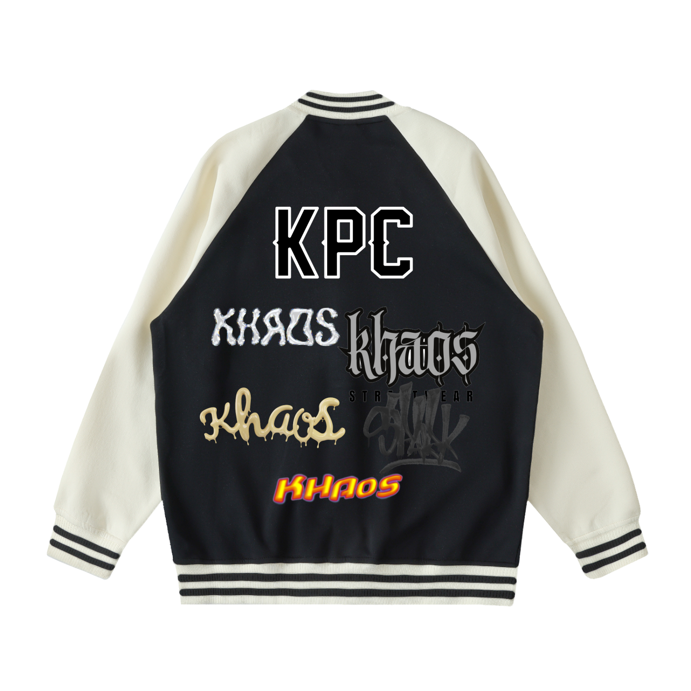 Two Tone Raglan Sleeve Varsity Jacket