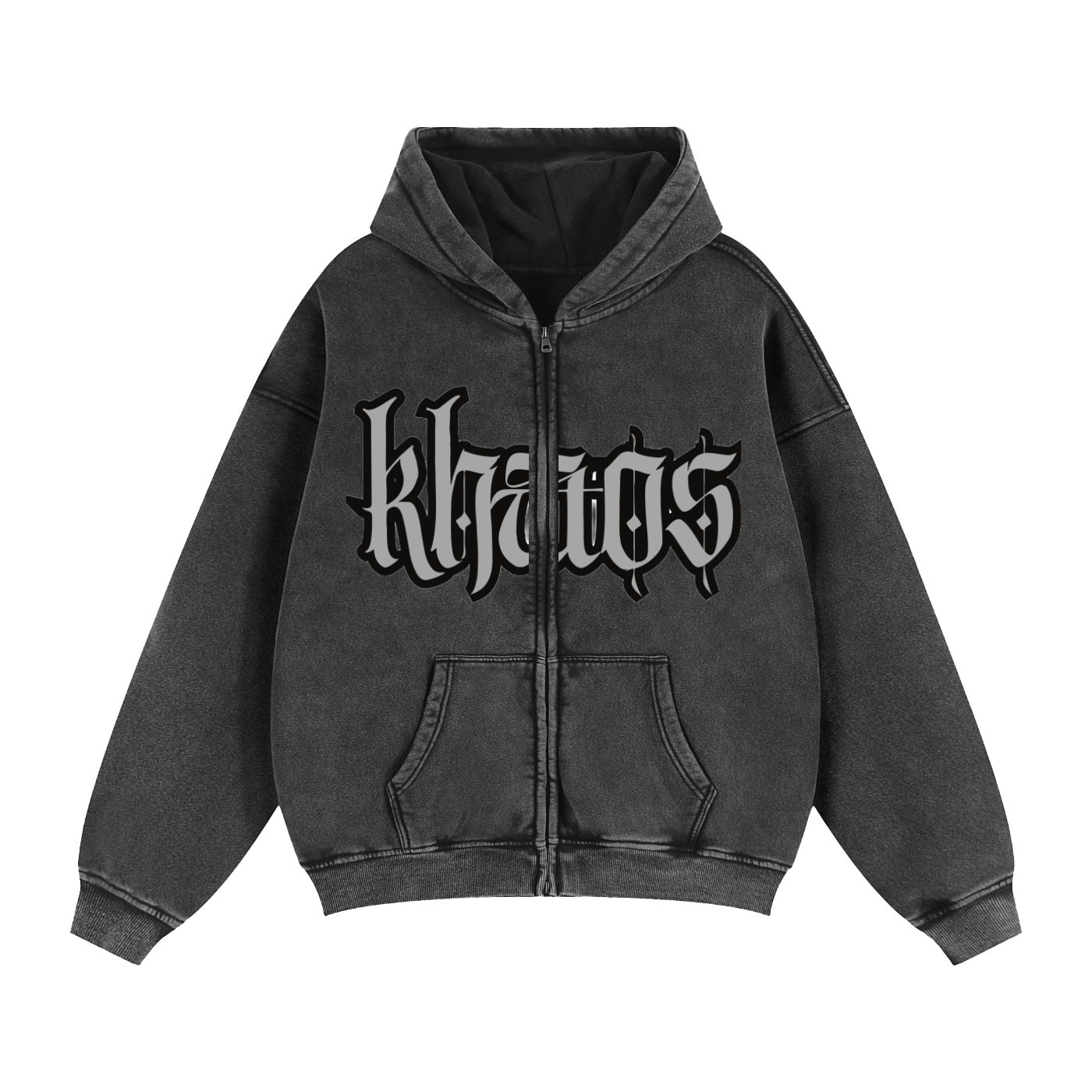 Zip-Through Boxy Fleece Hoodie