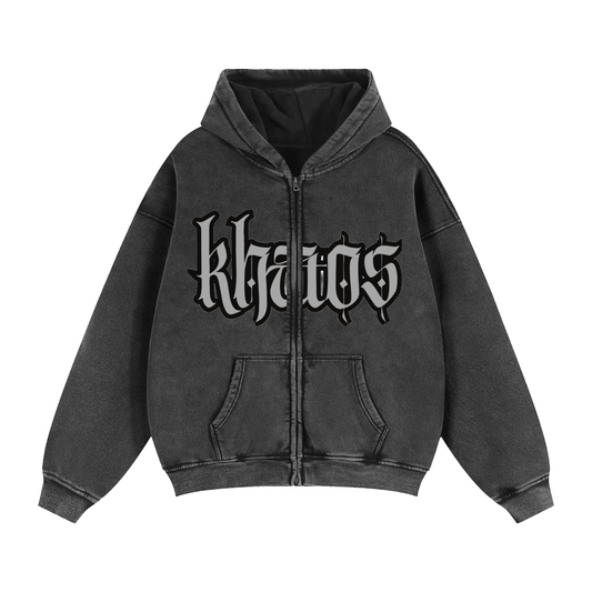 Zip-Through Boxy Fleece Hoodie