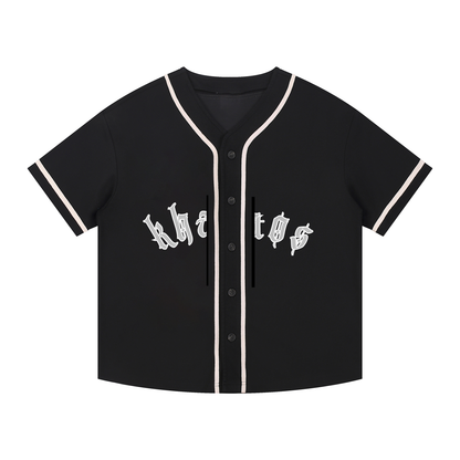 Contrast Piped Button-Up Jersey