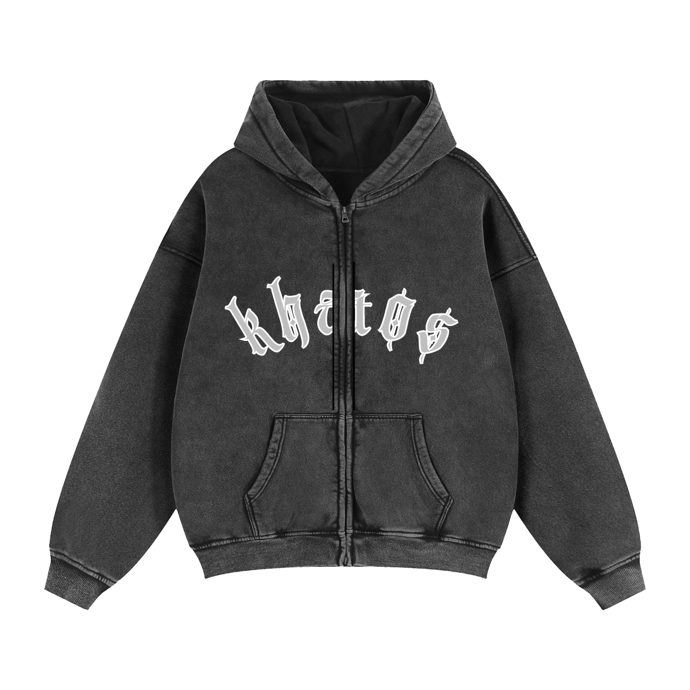 Zip-Through Boxy Fleece Hoodie